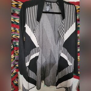 NIC+ZOE Monochrome Patterned Cardigan